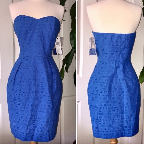 Dkny Dresses & Skirts - DKNY Donna Karan Eyelet Dress Cobalt Blue